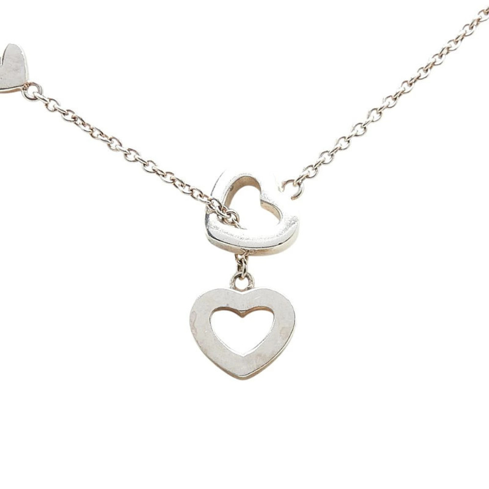Tiffany Co Heart Link Lariat Necklace Silver TIFFANYCo Silver